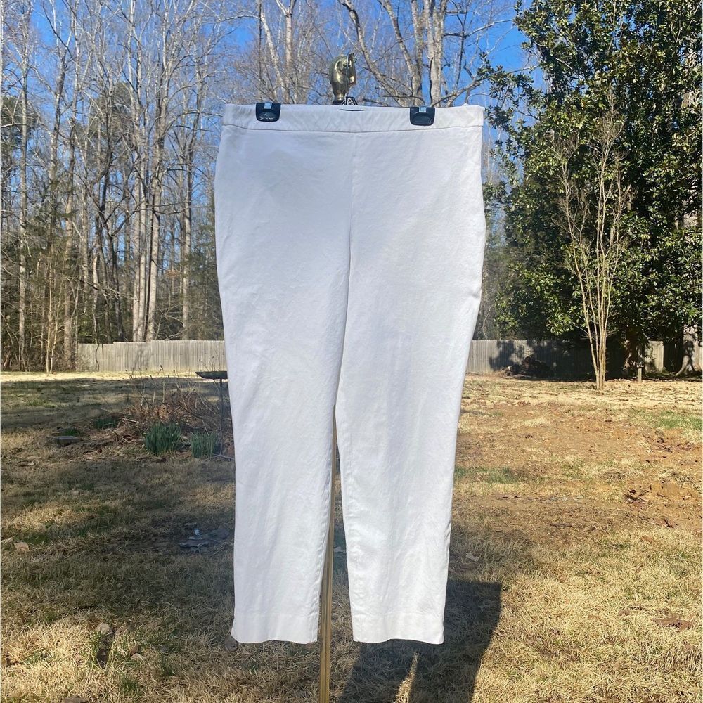Talbots Chatham Ankle Slim Stretch White Pants